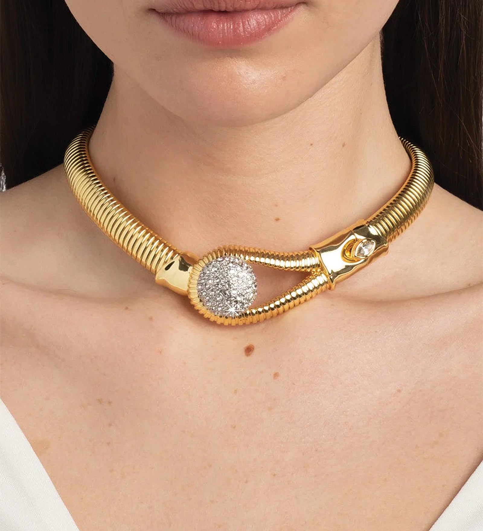 Alexis Bittar-Solanales Crystal Pebble Collar Necklace-Necklaces-Blue Ruby Jewellery-Vancouver Canada