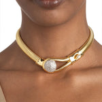 Alexis Bittar-Solanales Crystal Pebble Collar Necklace-Necklaces-Blue Ruby Jewellery-Vancouver Canada