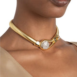 Alexis Bittar-Solanales Crystal Pebble Collar Necklace-Necklaces-Blue Ruby Jewellery-Vancouver Canada