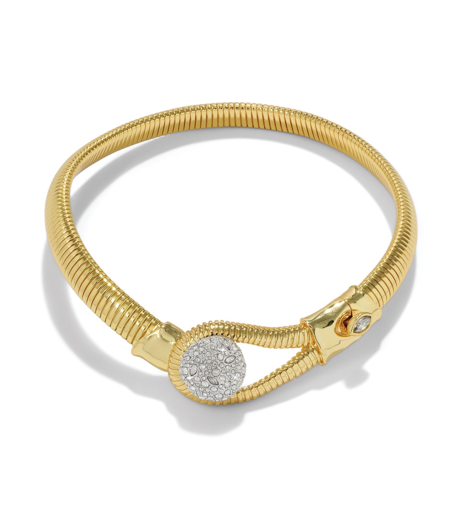 Solanales Crystal
Pebble Collar 14k Gold Plated Brass, Crystal