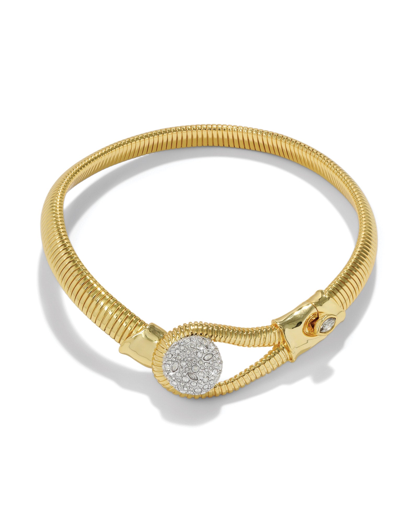 Solanales Crystal
Pebble Collar 14k Gold Plated Brass, Crystal