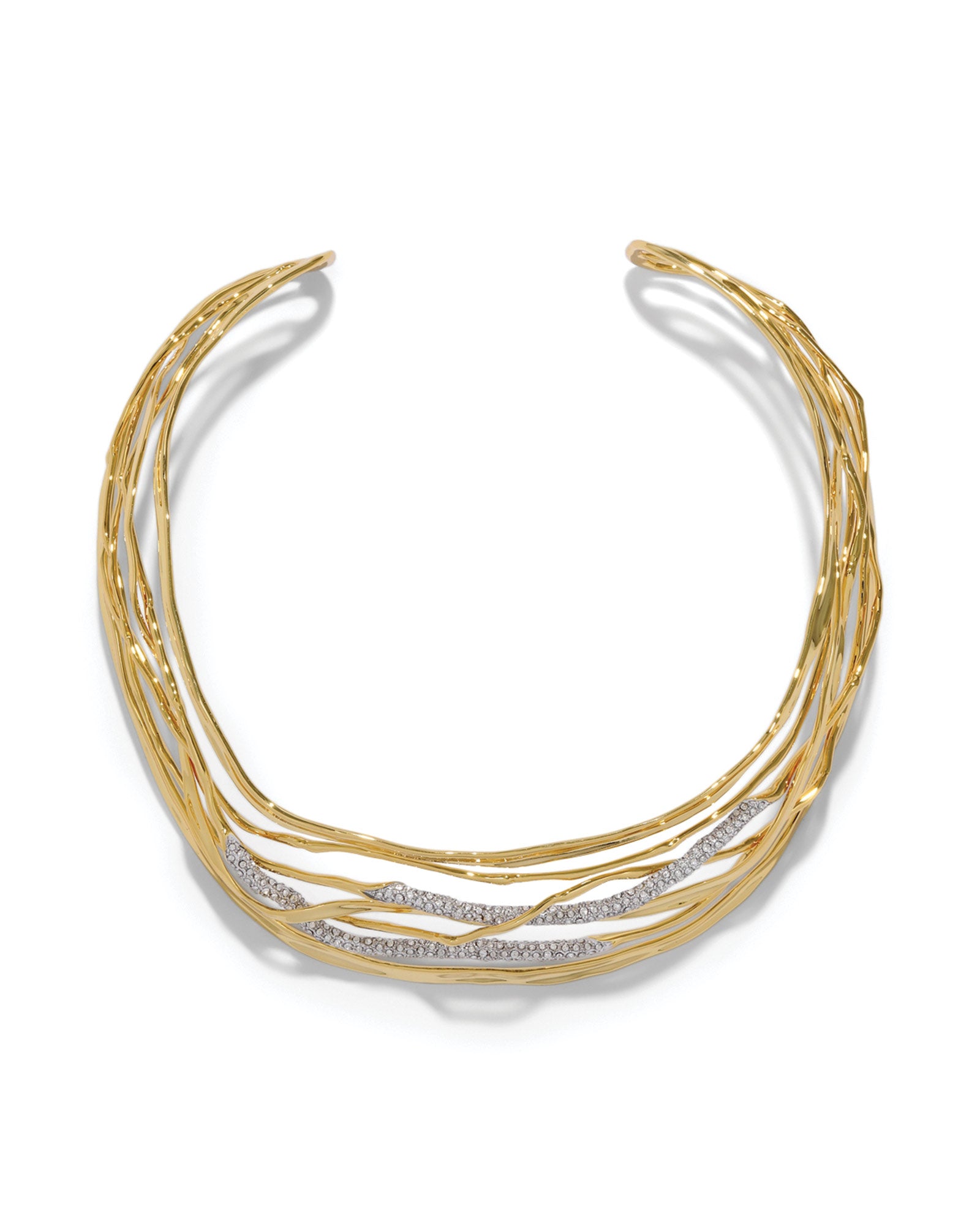 Alexis Bittar-Solanales Crystal Woven Collar Necklace-Necklaces-Blue Ruby Jewellery-Vancouver Canada