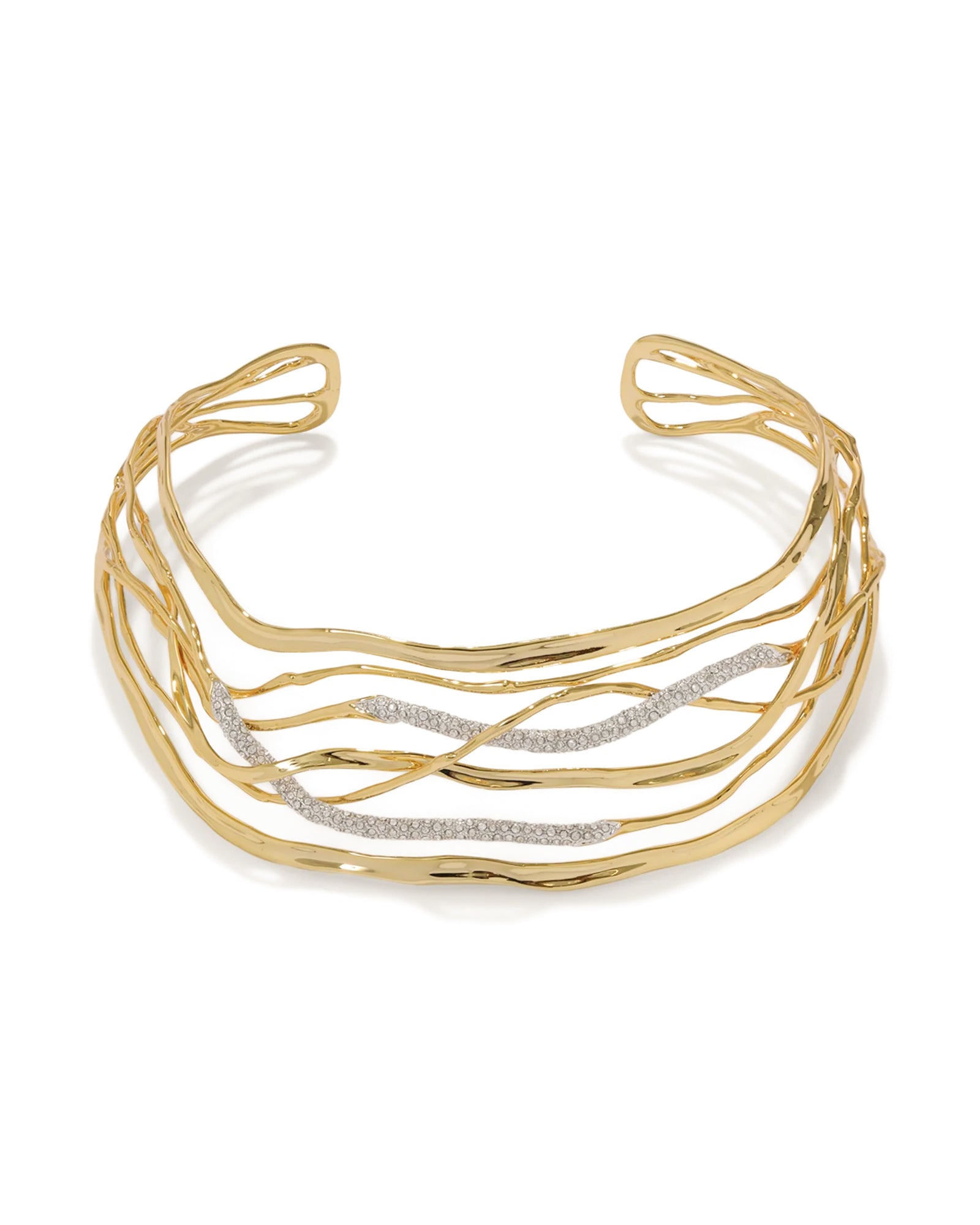 Alexis Bittar-Solanales Crystal Woven Collar Necklace-Necklaces-Blue Ruby Jewellery-Vancouver Canada