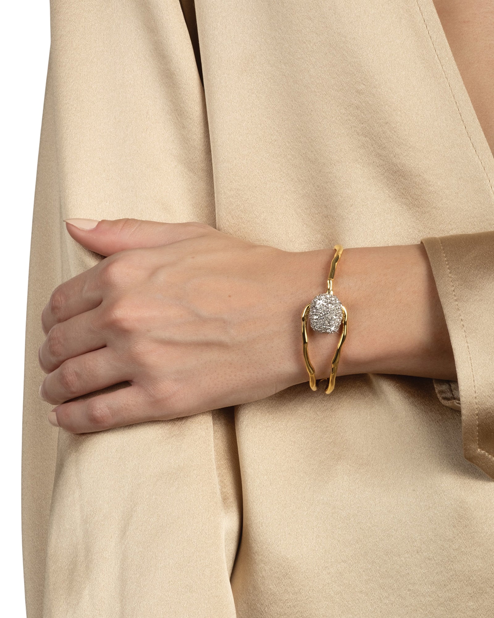 Alexis Bittar-Solanales Crystal Pebble Clasp Bracelet-Bracelets-Blue Ruby Jewellery-Vancouver Canada