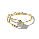 Solanales Crystal Pebble
Clasp Bracelet 14k Gold Plated Brass, Crystal
