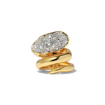 Solanales Crystal
Coiled Ring 14k Gold Plated Brass, Crystal / 7