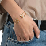 Alexis Bittar-Asterales Crystal Skinny Capped Cuff Bracelet-Bracelets-Blue Ruby Jewellery-Vancouver Canada