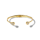 Asterales CZ
Skinny Hinge Cuff 14k Gold Plated Brass, Cubic Zirconia