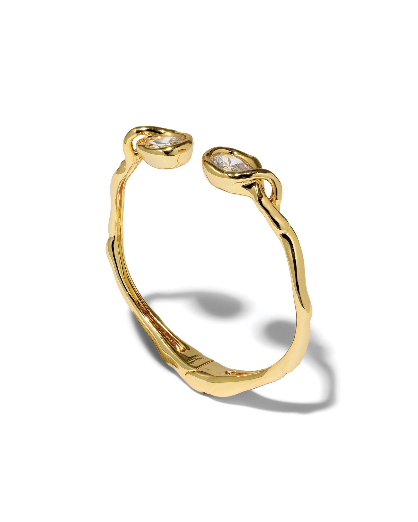 Alexis Bittar-Asterales Crystal Capped Hinge Cuff Bracelet-Bracelets-Blue Ruby Jewellery-Vancouver Canada