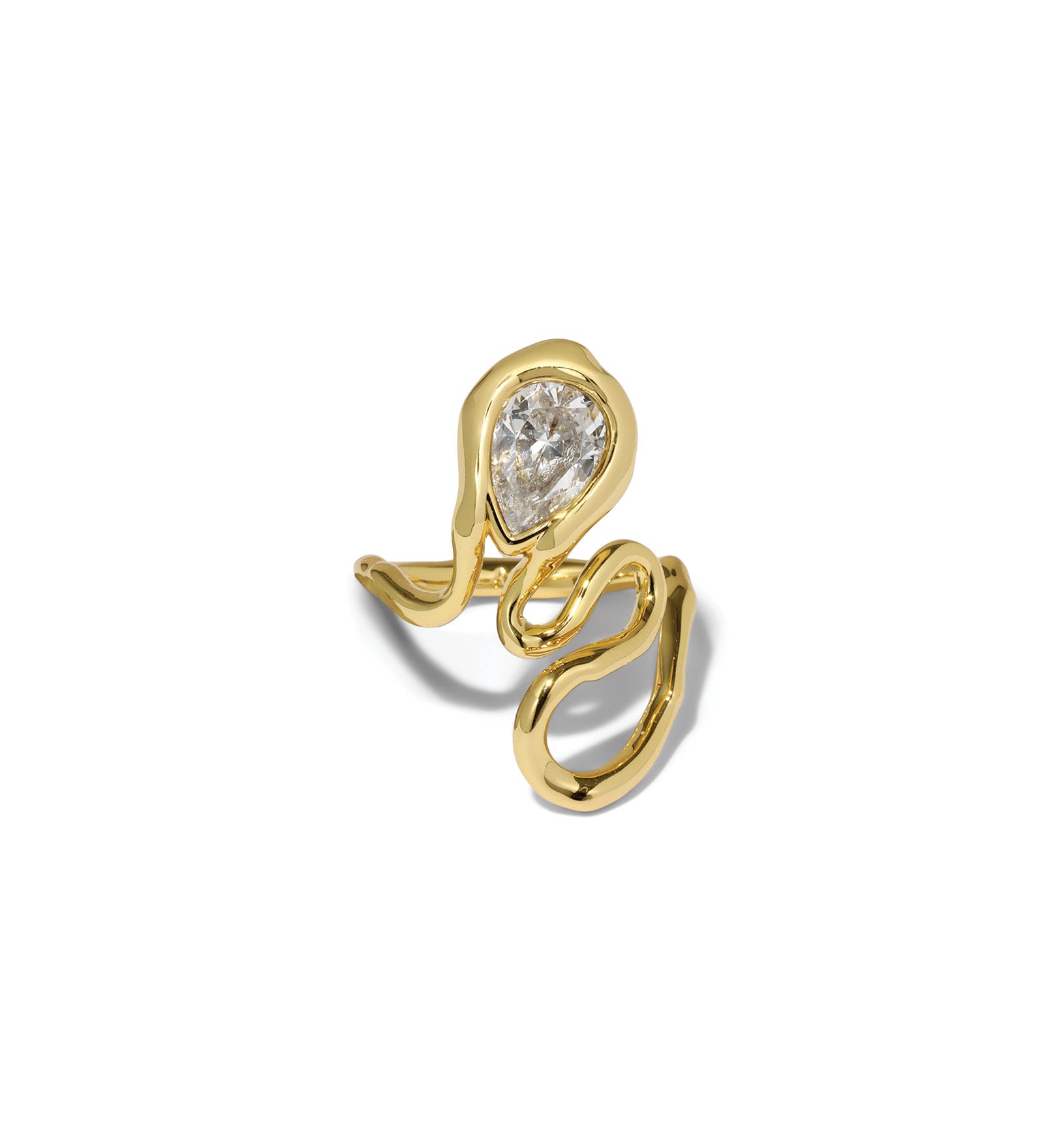 Asterales Floating CZ
Vine Ring 14k Gold Plated Brass, Cubic Zirconia / 7