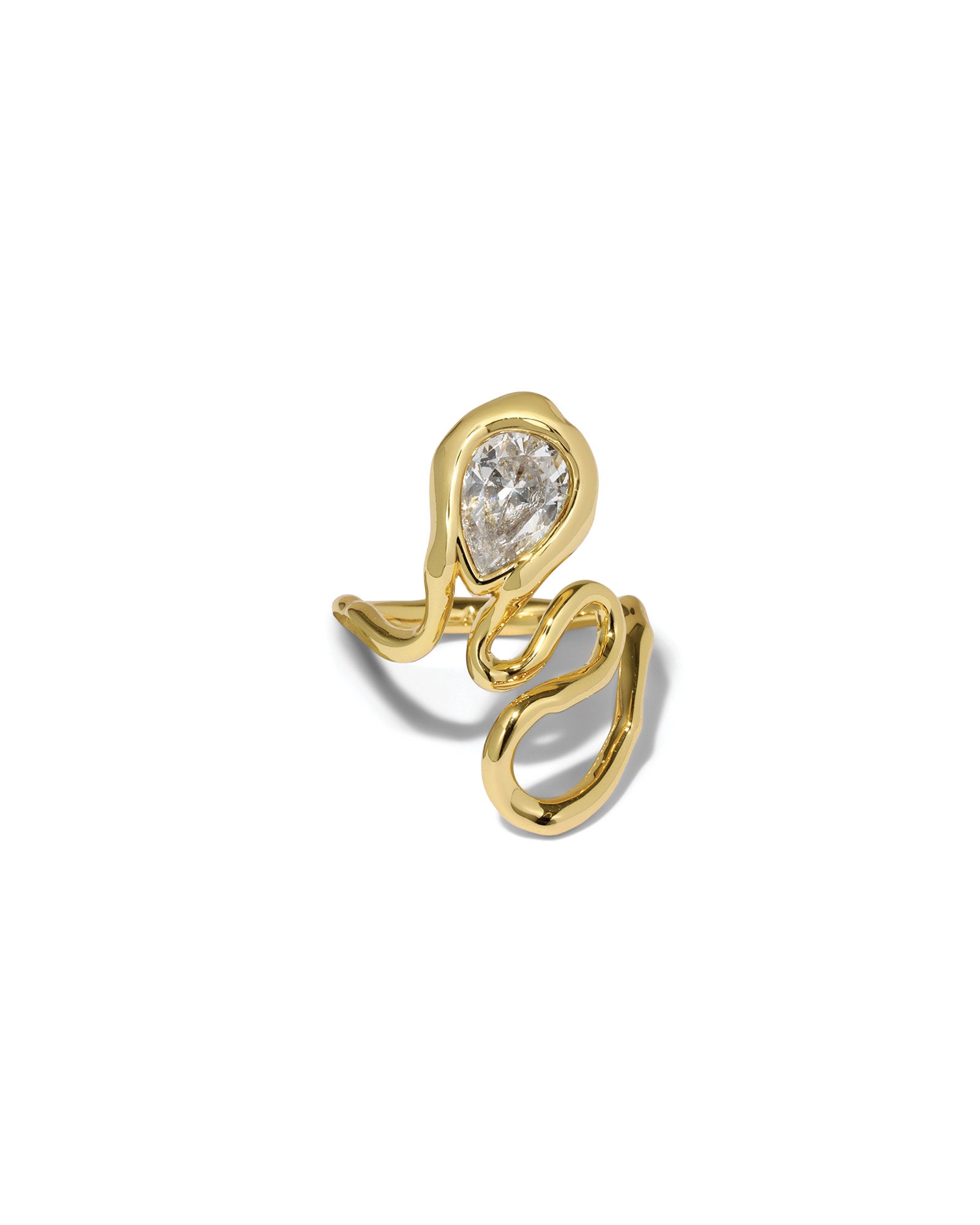 Asterales Floating CZ
Vine Ring 14k Gold Plated Brass, Cubic Zirconia / 7