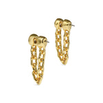 Alexis Bittar-Asterales Chain Linked Front Back Earrings-Earrings-Blue Ruby Jewellery-Vancouver Canada