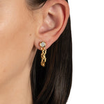 Alexis Bittar-Asterales Chain Linked Front Back Earrings-Earrings-Blue Ruby Jewellery-Vancouver Canada