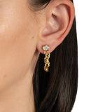 Alexis Bittar-Asterales Chain Linked Front Back Earrings-Earrings-Blue Ruby Jewellery-Vancouver Canada