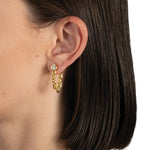 Alexis Bittar-Asterales Chain Linked Front Back Earrings-Earrings-Blue Ruby Jewellery-Vancouver Canada