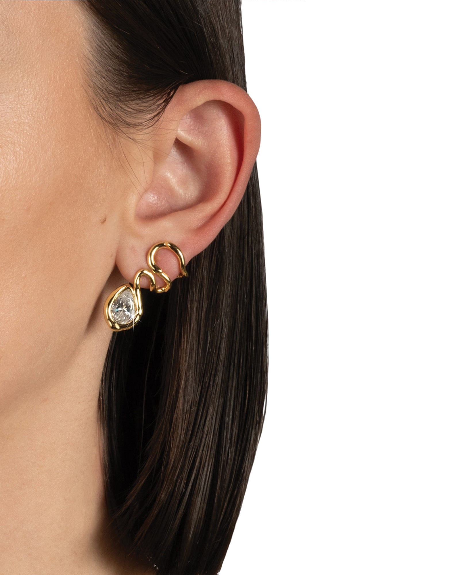 Alexis Bittar-Asterales Floating Vine Post Earrings-Earrings-Blue Ruby Jewellery-Vancouver Canada