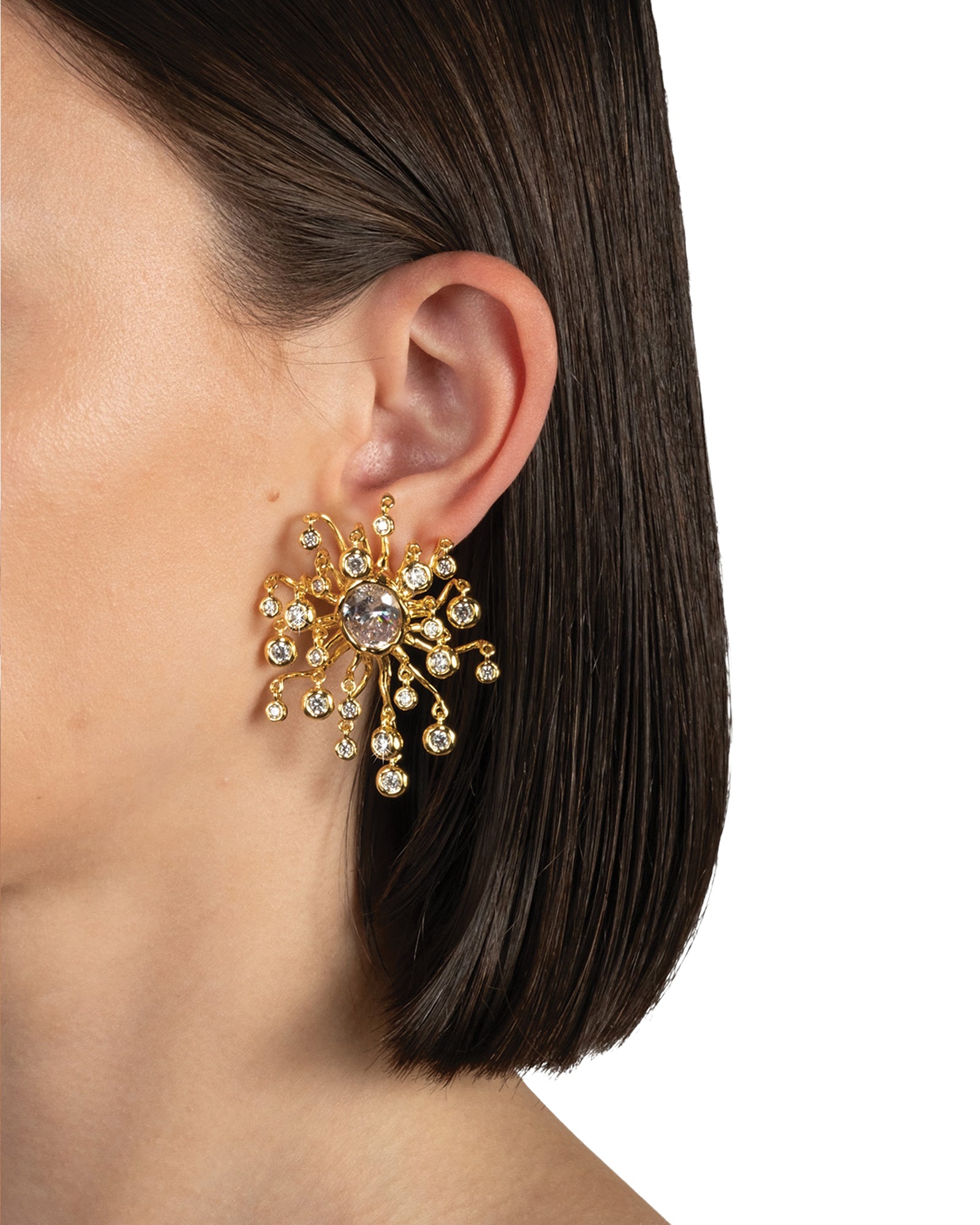 Alexis Bittar-Asterales Modernist Clip Earrings-Earrings-Blue Ruby Jewellery-Vancouver Canada