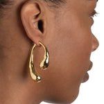 Alexis Bittar-Molten Gold Scoop Front Back Earrings-Earrings-Blue Ruby Jewellery-Vancouver Canada