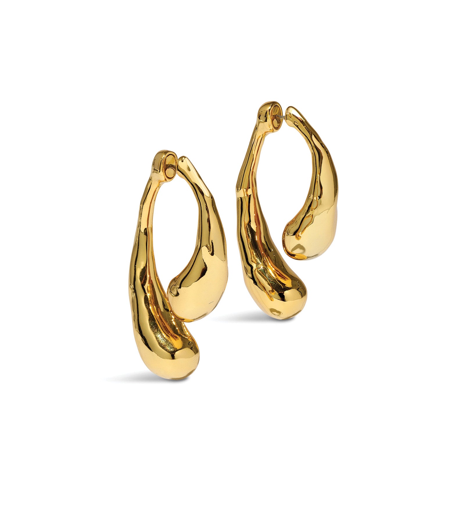 Molten Gold
Front Back Earring 14k Gold Plated Brass