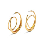 Alexis Bittar-Molten Gold Spiral Hoop Earrings-Earrings-Blue Ruby Jewellery-Vancouver Canada