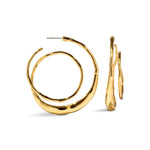 Molten Gold
Spiral Hoop Earring 14k Gold Plated Brass