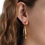 Alexis Bittar-Molten Gold Spiral Hoop Earrings-Earrings-Blue Ruby Jewellery-Vancouver Canada