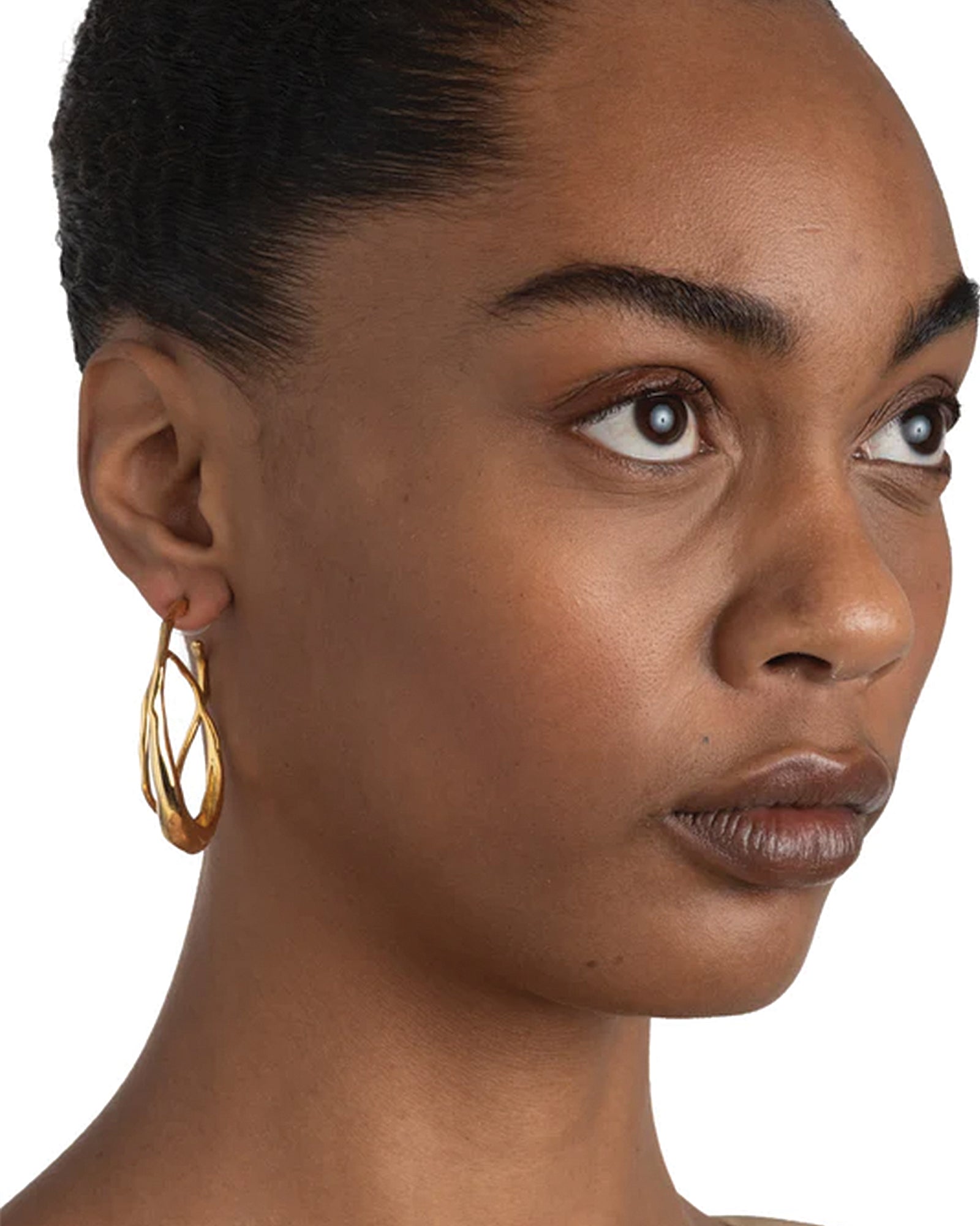 Alexis Bittar-Molten Gold Spiral Hoop Earrings-Earrings-Blue Ruby Jewellery-Vancouver Canada