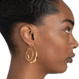 Alexis Bittar-Molten Gold Spiral Hoop Earrings-Earrings-Blue Ruby Jewellery-Vancouver Canada