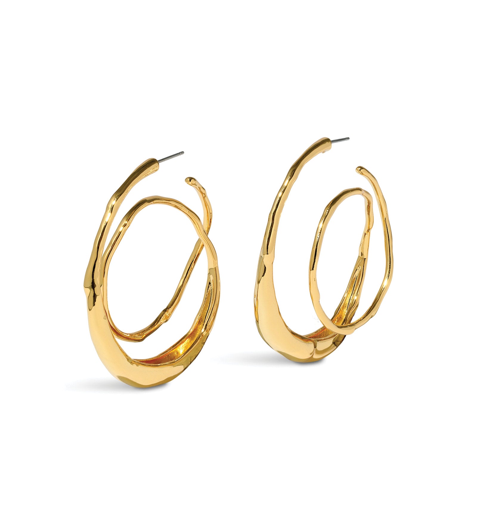 Molten Gold
Spiral Hoop Earring 14k Gold Plated Brass
