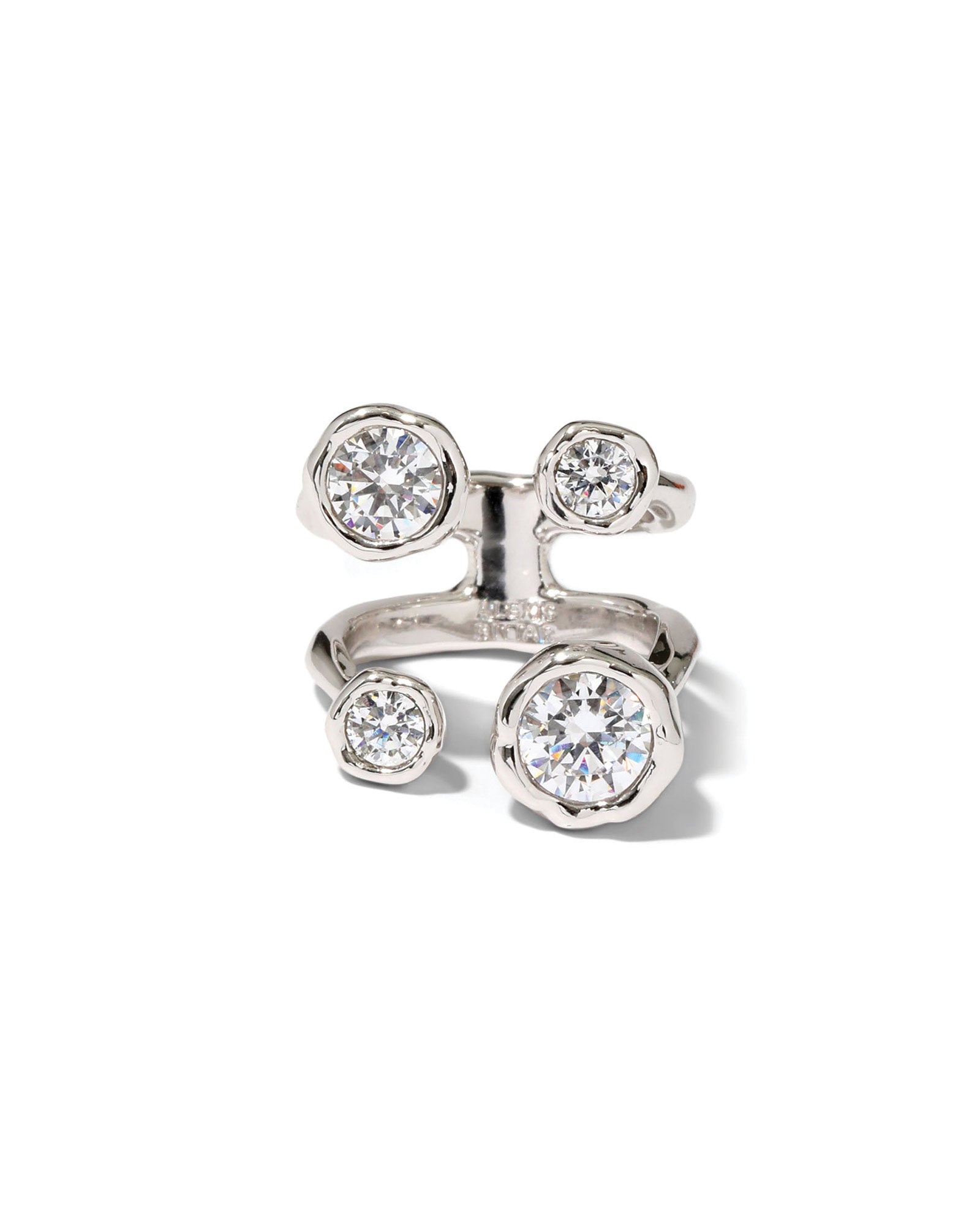 Alexis Bittar-Asterales Silver CZ Open Ring-Rings-Blue Ruby Jewellery-Vancouver Canada