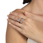 Alexis Bittar-Asterales Silver CZ Open Ring-Rings-Blue Ruby Jewellery-Vancouver Canada