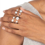 Alexis Bittar-Asterales Silver CZ Open Ring-Rings-Blue Ruby Jewellery-Vancouver Canada