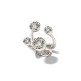 Asterales Silver CZ
Open Ring Rhodium Tone Plated Brass, Cubic Zirconia / 7