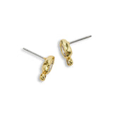 Asterales CZ Teardrop Stud Earring 14k Gold Plated, Cubic Zirconia