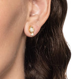 Asterales Gold Petite Teardrop Stud Earrings