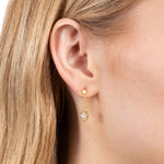 Alexis Bittar-Asterales Gold Teardrop Chain Post Earrings-Earrings-Blue Ruby Jewellery-Vancouver Canada