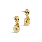 Asterales CZ Pear Small Hoop Earring 14k Gold Plated, Cubic Zirconia