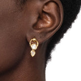 Asterales Gold Petite Doorknocker Post Earrings