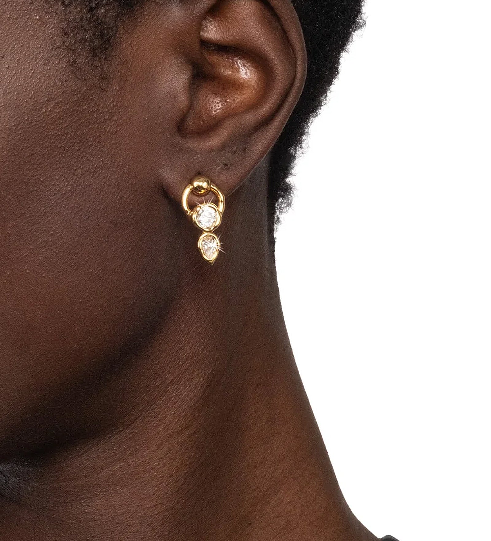 Alexis Bittar-Asterales Gold Petite Doorknocker Post Earrings-Earrings-Blue Ruby Jewellery-Vancouver Canada