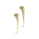 Asterales CZ Spear Front Back Earring 14k Gold Plated, Cubic Zirconia