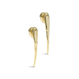 Asterales CZ Spear Front Back Earring 14k Gold Plated, Cubic Zirconia