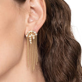 Asterales Bubble Fringe Chandelier Earrings