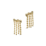 Asterales Bubble Fringe Ear Climber 14k Gold Plated, Cubic Zirconia