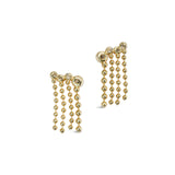Asterales Bubble Fringe Ear Climber 14k Gold Plated, Cubic Zirconia