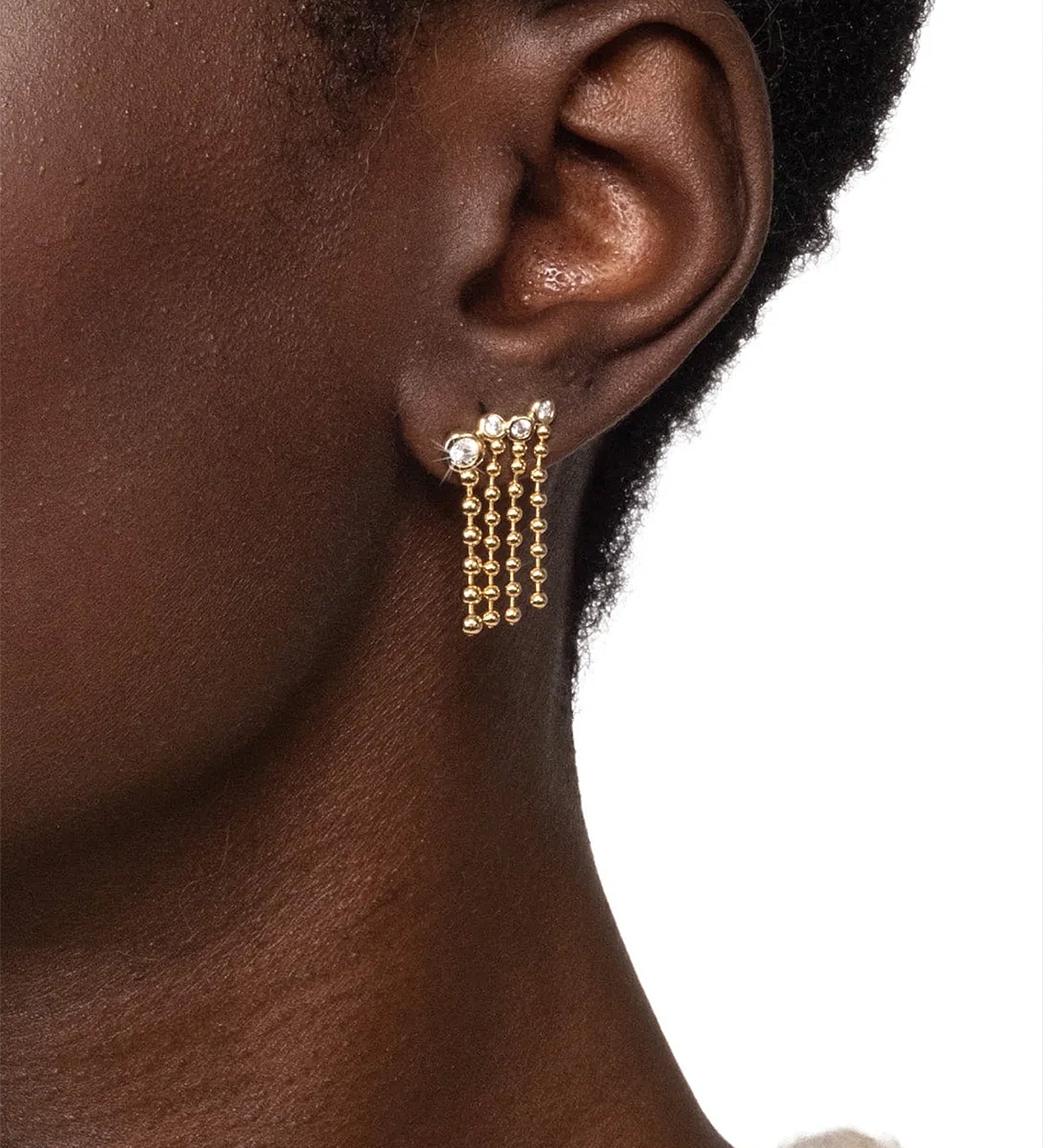 Alexis Bittar-Asterales Bubble Fringe Ear Climbers-Earrings-Blue Ruby Jewellery-Vancouver Canada