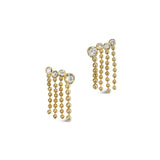 Asterales Bubble Fringe Ear Climber 14k Gold Plated, Cubic Zirconia