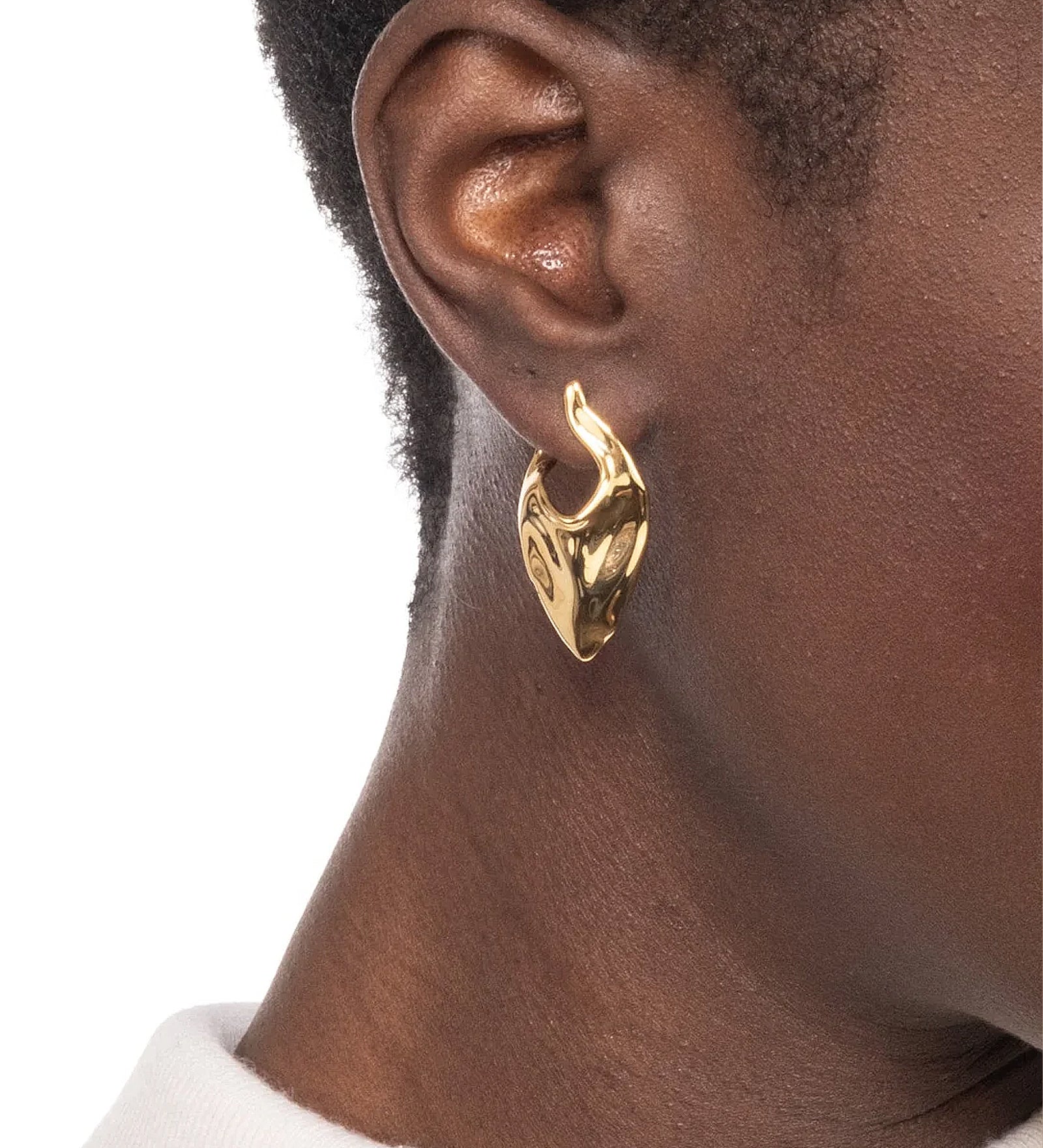 Alexis Bittar-Molten Gold Shield Post Earrings-Earrings-Blue Ruby Jewellery-Vancouver Canada