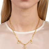 Asterales Gold Triple Charm Necklace