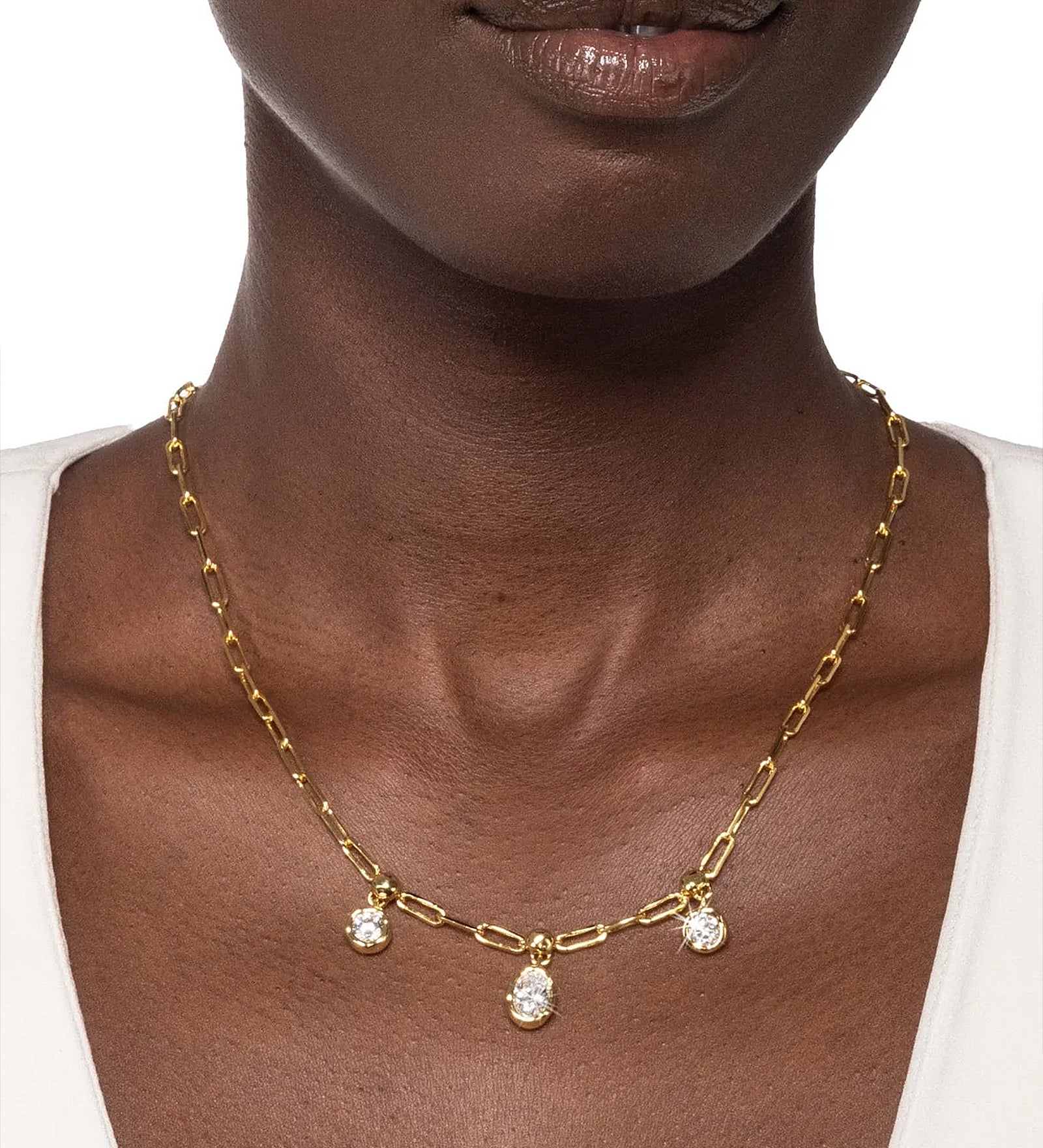 Alexis Bittar-Asterales Gold Triple Charm Necklace-Necklaces-Blue Ruby Jewellery-Vancouver Canada