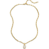 Asterales Petite CZ Pendant Necklace 14k Gold Plated, Cubic Zirconia
